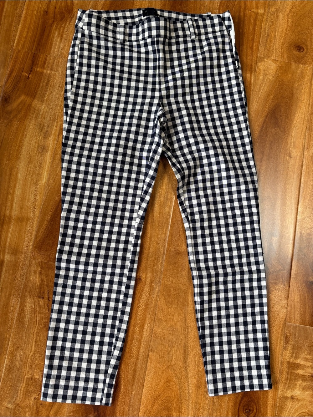 J. Crew Black and White Gingham crop Pants